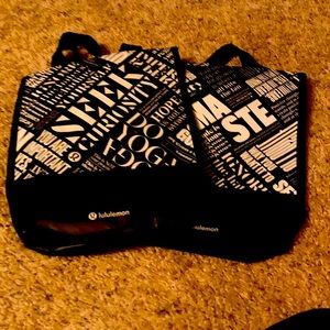 x2 black lululemon bags